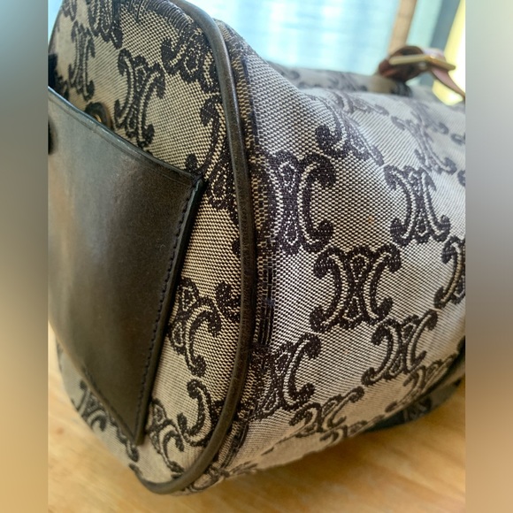 Celine Triomphe Boston Bag Black Canvas/Leather - Pre-loved - Picture 5 of 17